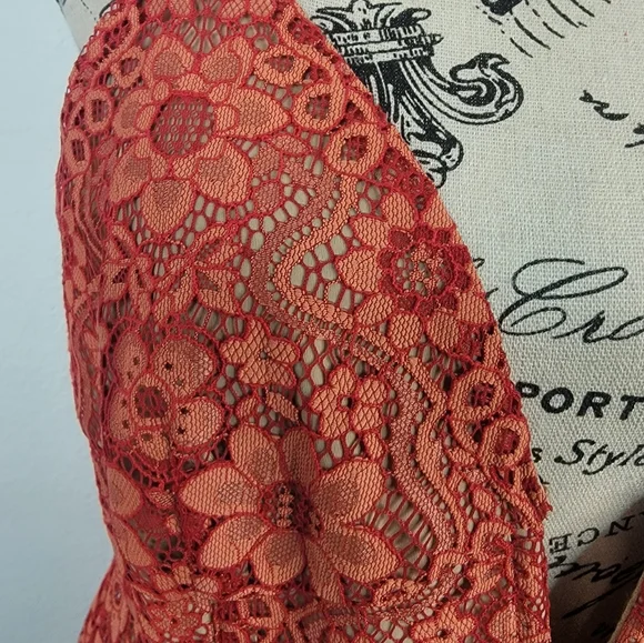 For Love And Lemons Red Lace Maxi Dress - Picture 9 of 15